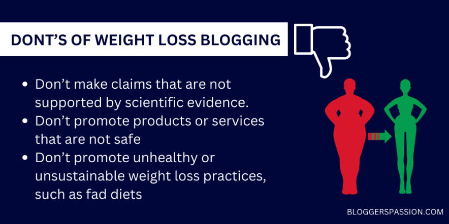 dont's of weight loss blog