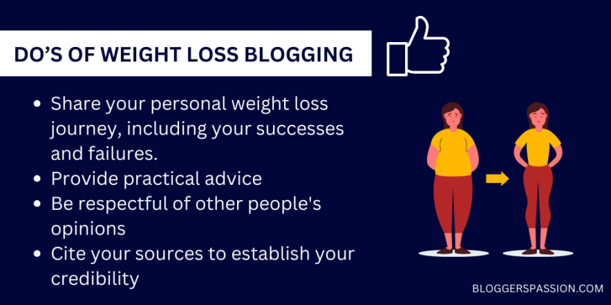 do's of weight loss blog