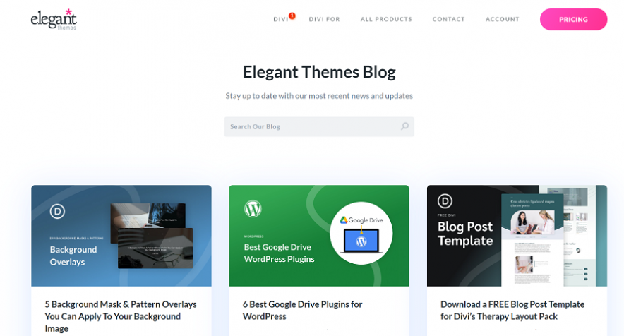 elegant themes blog