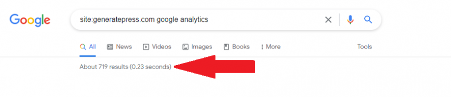 google search result about google analytics Installation on generatepress