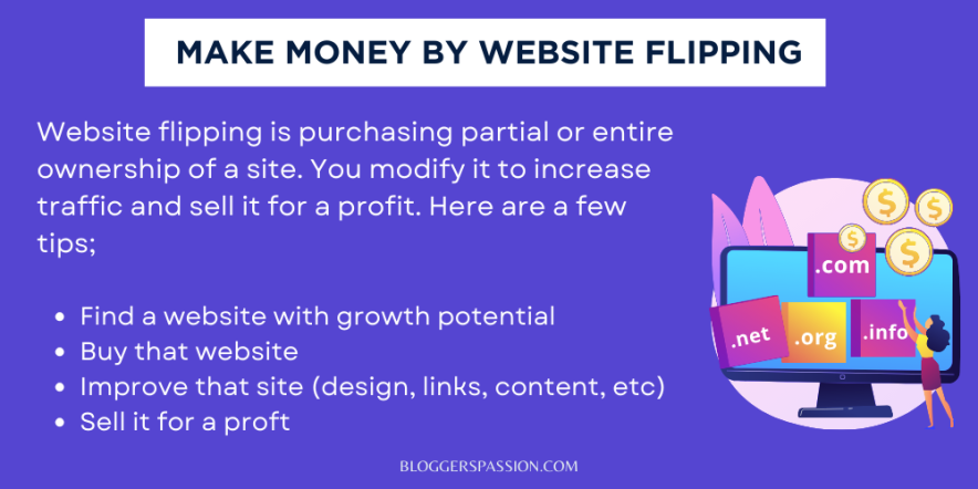 make money website flipping