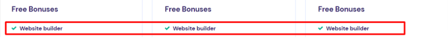 website builder is given in all hostinger plans