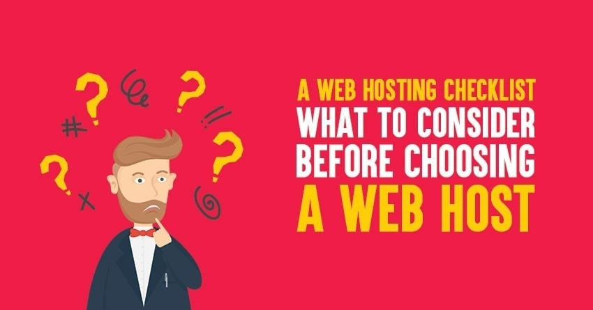 web hosting checklist