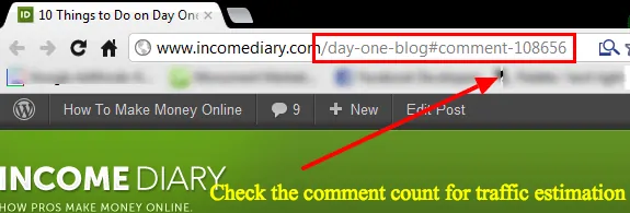 comment count check site traffic