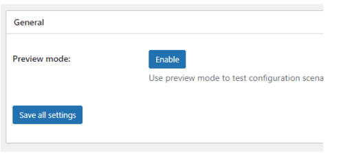 disable the preview mode of w3 total cache