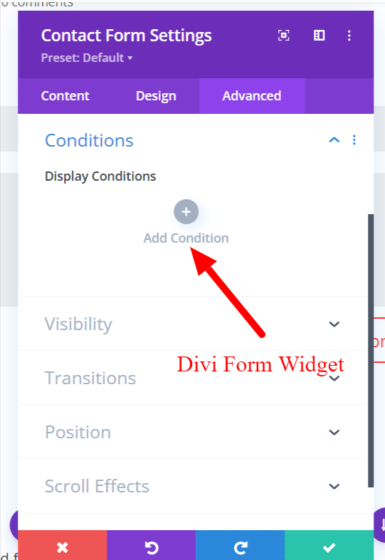 divi form widget