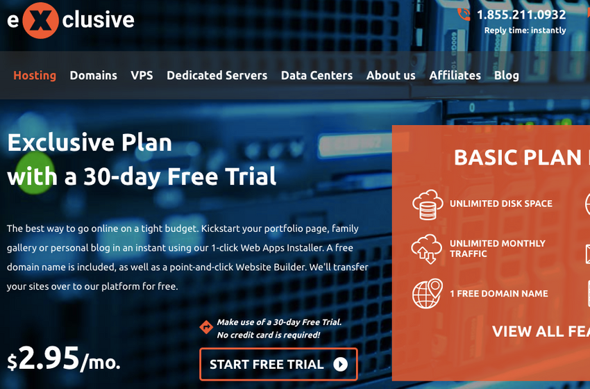 Exclusive Hosting 30 days free