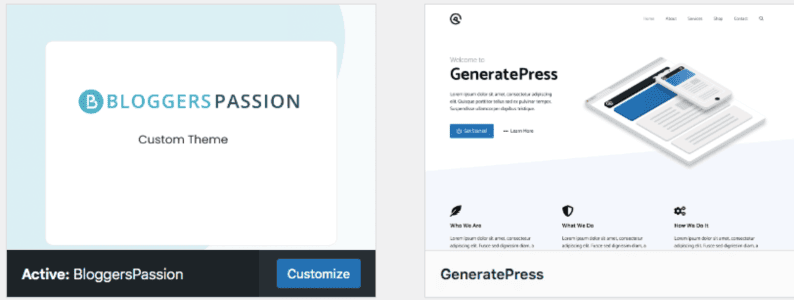 Generatepress custom theme