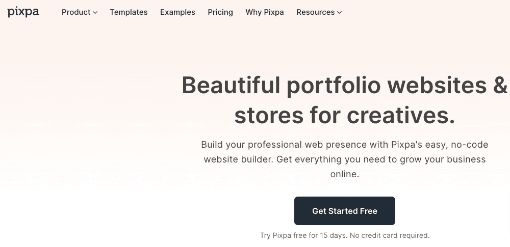Pixpa blogging platform