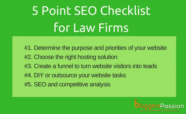 SEO checklist for law firms