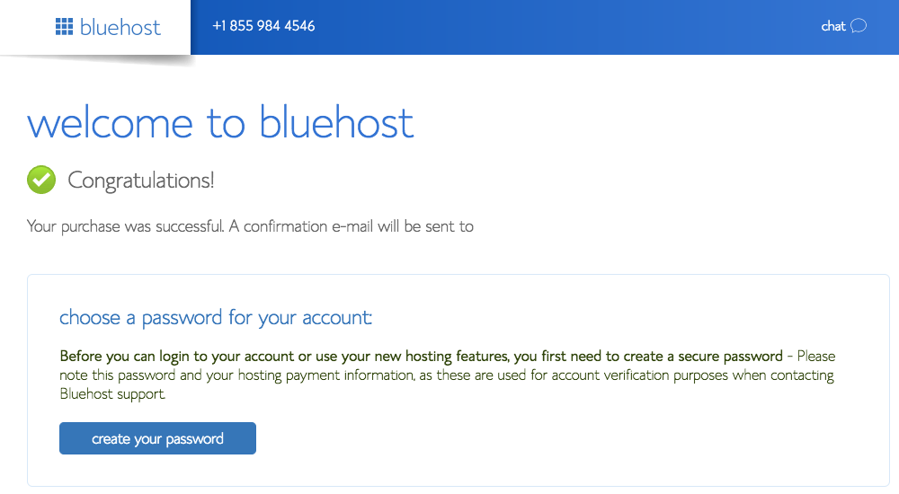 welcome bluehost